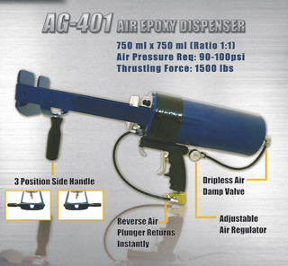 Pneumatic 1:1 Polymer Dispenser 750mL x 750mL AG-401